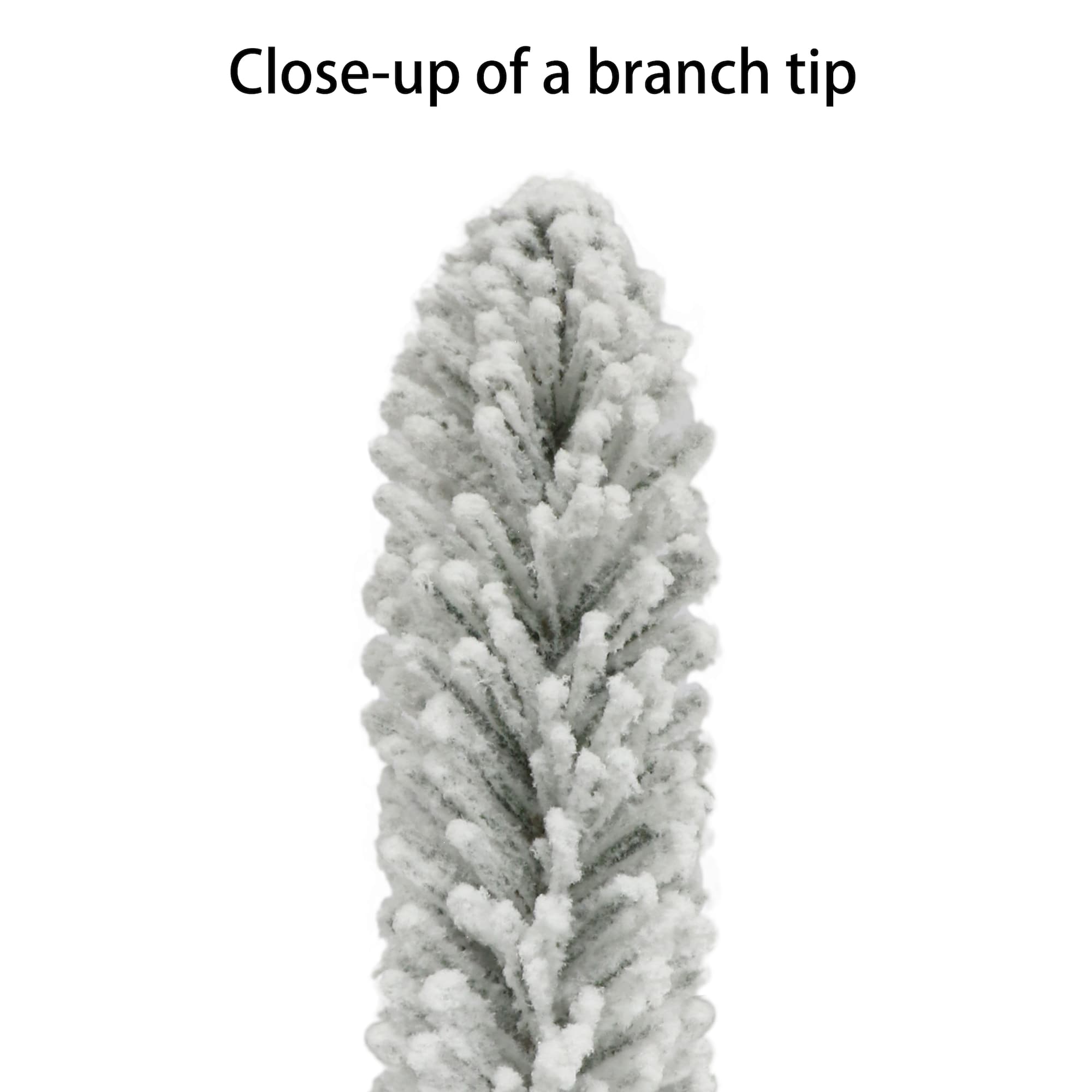 6ft. Pre-Lit Flocked Carson Pine Artificial Christmas Tree, Clear Lights